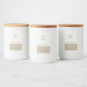 EINFACHE ELEGANTE MODERNE KRAFT WHITE LOGKANDLE LEBENSMITTELETIKETT (Flaschen)