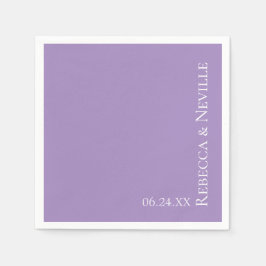 Einfache Elegante Moderne Lavendel Hochzeit Serviette