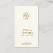 Einfache Elegante Moderne Logos Gold Beruflich Visitenkarte (Vorderseite)