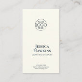 Einfache Elegante Moderne Logos Navy Blue Beruflic Visitenkarte (Vorderseite)