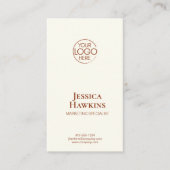 Einfache Elegante Moderne Logos Terracotta Berufli Visitenkarte (Vorderseite)