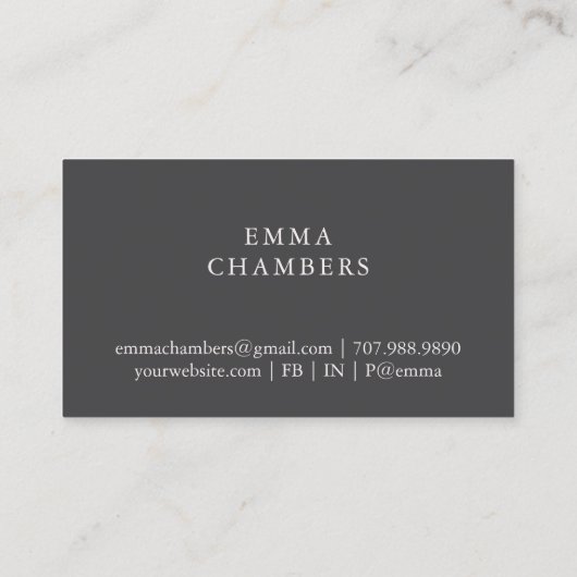 Einfache Elegante Moderne Massagetherapeutin Lotus Visitenkarte (Rückseite)