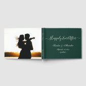 Einfache elegante moderne Minimal Emerald Green We Gästebuch (Voll)