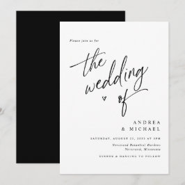 Einfache Elegante Moderne Minimalistische Hochzeit Einladung