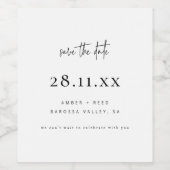 Einfache Elegante Moderne, Minimalistische Weiße H Weinetikett (Einzelnes Label)