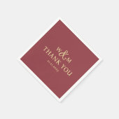 Einfache Elegante Moderne Mit Monogramm Hochzeit Serviette (Ecke)