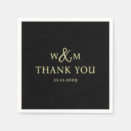 Einfache Elegante Moderne Mit Monogramm Hochzeit Serviette