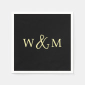 Einfache Elegante Moderne Mit Monogramm Hochzeit Serviette (Vorderseite)