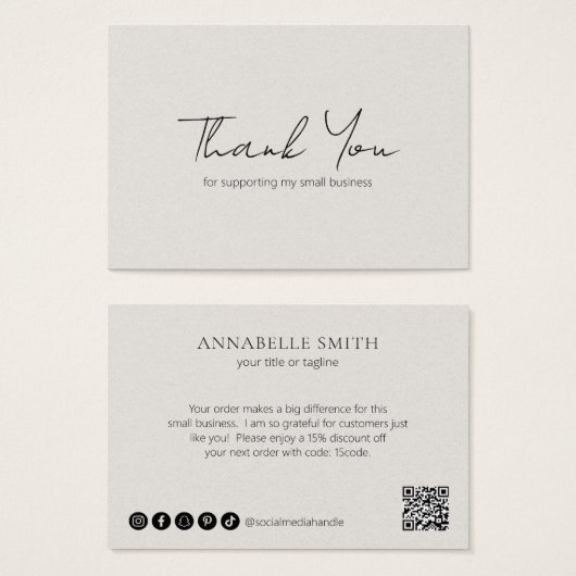 Einfache elegante, moderne, neutrale Beige-Orderei (Vorne & Hinten)