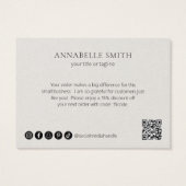 Einfache elegante, moderne, neutrale Beige-Orderei (Rückseite)