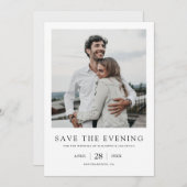 Einfache Elegante Moderne Rett der Hochzeit des Ab Save The Date (Vorne/Hinten)