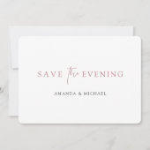 Einfache Elegante Moderne Rette den Abend Save The Date (Vorderseite)
