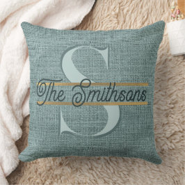 Einfache Elegante Moderne Rustikale Gold Monogram  Kissen