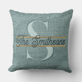 Einfache Elegante Moderne Rustikale Gold Monogram  Kissen