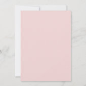 Einfache elegante, moderne, sanft rosa Hochzeit Einladung (Rückseite)