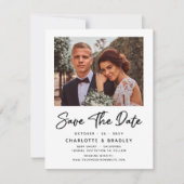 Einfache Elegante Moderne Skript-Foto Hochzeit Einladung (Vorderseite)