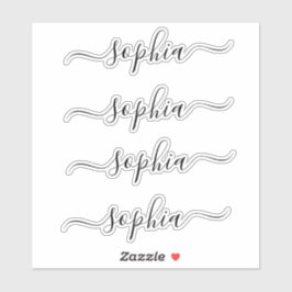 Einfache Elegante Moderne Skriptbezeichnung Aufkleber