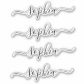 Einfache Elegante Moderne Skriptbezeichnung Aufkleber (Vorderseite)