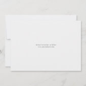 Einfache Elegante Moderne Skripthochzeit Save The Date (Rückseite)