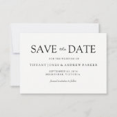 Einfache elegante moderne SkriptWedding Speichern  Save The Date (Vorderseite)
