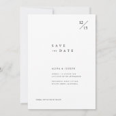 Einfache Elegante Moderne Torbogen-Foto-Hochzeit Save The Date (Rückseite)