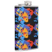 Einfache, elegante, moderne und farbenfrohe KUNST Flachmann (Rechts)