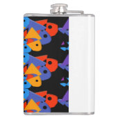 Einfache, elegante, moderne und farbenfrohe KUNST Flachmann (Rückseite)