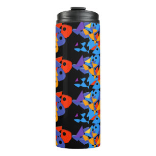 Einfache, elegante, moderne und farbenfrohe KUNST Thermosbecher