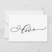 Einfache, elegante, moderne und freundliche Antwor RSVP Karte (Rückseite)