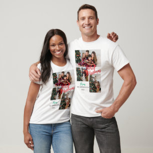 Einfache Elegante moderne Weihnachtsfamilie mit 3 T-Shirt