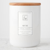 EINFACHE ELEGANTE MODERNE WEISSE LOGO GRENZE KANDL LEBENSMITTELETIKETT (Vorderseite)