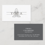 Einfache Elegante Moderne Yoga Instruktor Lotus Po Visitenkarte (Vorne/Hinten)