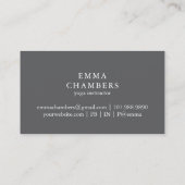 Einfache Elegante Moderne Yoga Instruktor Lotus Po Visitenkarte (Rückseite)