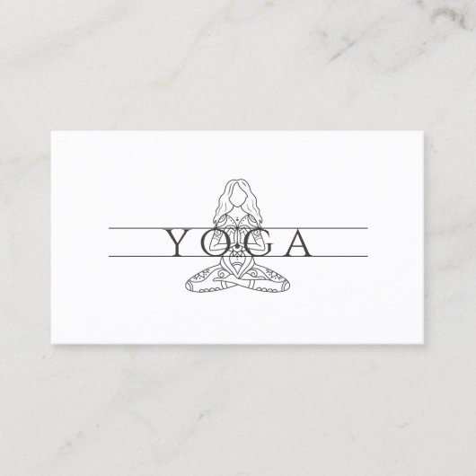 Einfache Elegante Moderne Yoga Instruktor Lotus Po Visitenkarte (Vorderseite)