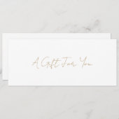 Einfache Elegante Modernes Gold-Geschenkgutschein (Vorne/Hinten)