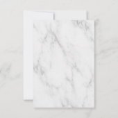 Einfache elegante Monogram Classic Wedding RSVP Karte (Rückseite)