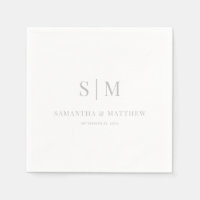 Einfache Elegante Monogram Couple Initials Wedding