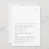 Einfache Elegante Monogram Emerald Green Wedding Einladung (Vorderseite)