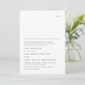 Einfache Elegante Monogram Emerald Green Wedding Einladung (Stehend Vorderseite)