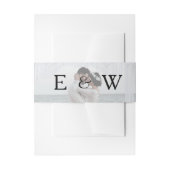 Einfache Elegante Monogram Foto Hochzeit Einladungsbanderole (Vorderseite Beispiel)