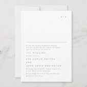 Einfache elegante Monogram Moss Green Wedding Einladung (Vorderseite)