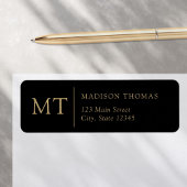 Einfache elegante Monogram-Rücksendeadresse