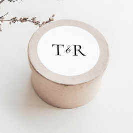 Einfache elegante Monogram-Umschlag Aufkleber