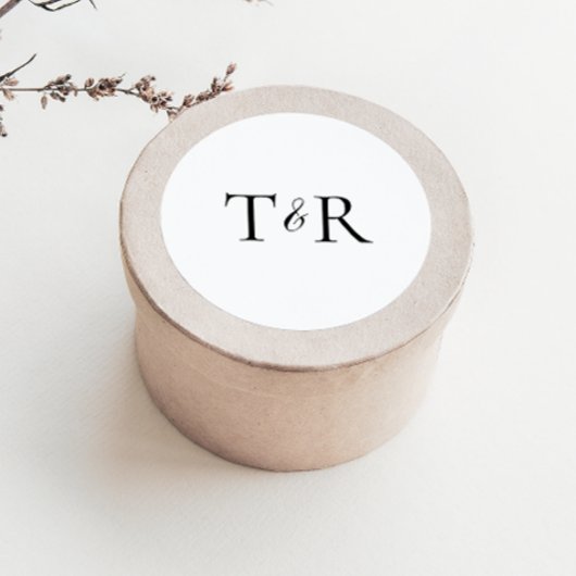 Einfache elegante Monogram-Umschlag Aufkleber