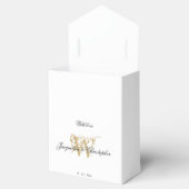 Einfache elegante Monogram White & Gold Chic Weddi Geschenkschachtel (Geöffnet)
