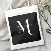 Einfache, elegante, monogramm Hochzeit Geschenktütchen
