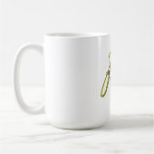 Einfache, elegante, monogramm Hochzeit Kaffeetasse (Links)