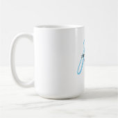 Einfache, elegante, monogramm Hochzeit Kaffeetasse (Links)