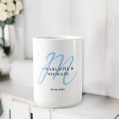 Einfache, elegante, monogramm Hochzeit Kaffeetasse