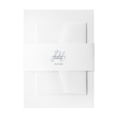 Einfache, elegante, monogramm Hochzeitsnapkins Einladungsbanderole (Vorderseite Beispiel)